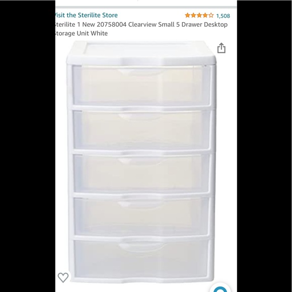 sterilite Storage & Organization Nwt Sterilite 5 Drawer Organizer Poshmark